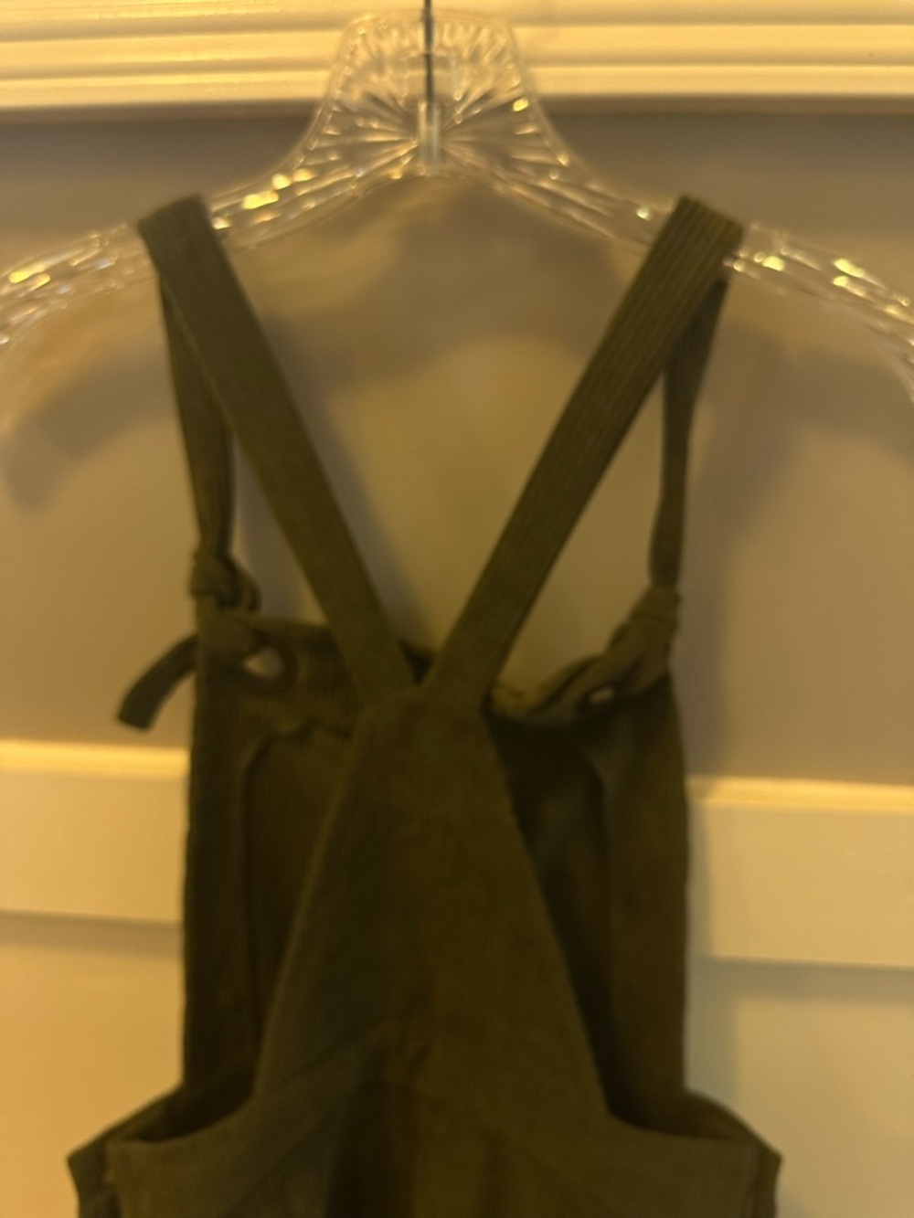 CUPSHE Olive Green Corduroy Overalls Jumpsuit - Women's XS - Picture 6 of 8